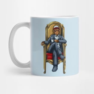 Monkey sitting throne Mug